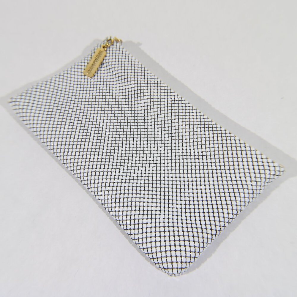 Vintage Whiting & Davis Purse Clutch Handbag White Mesh - Picture 4 of 8